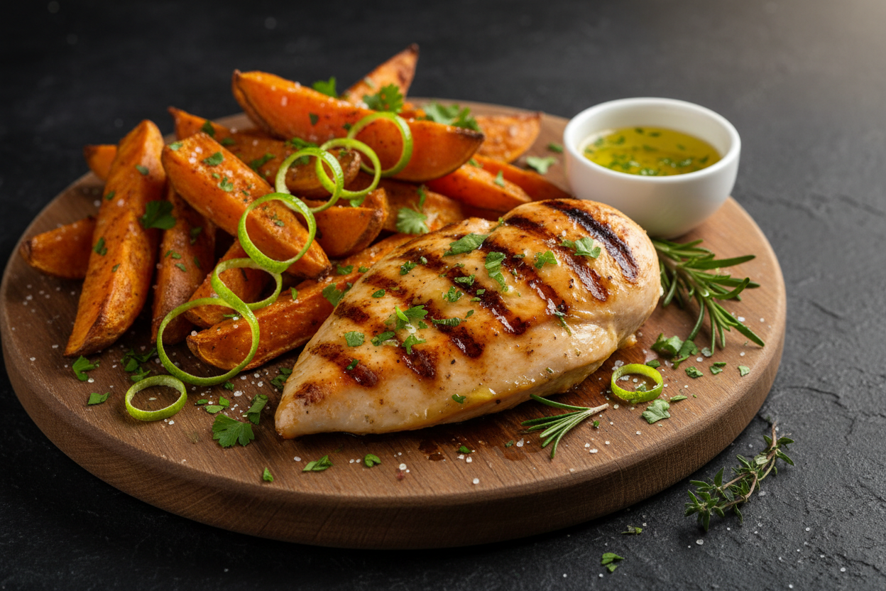 Pollo al Limón con Boniato — Comida Perfecta para Volumen