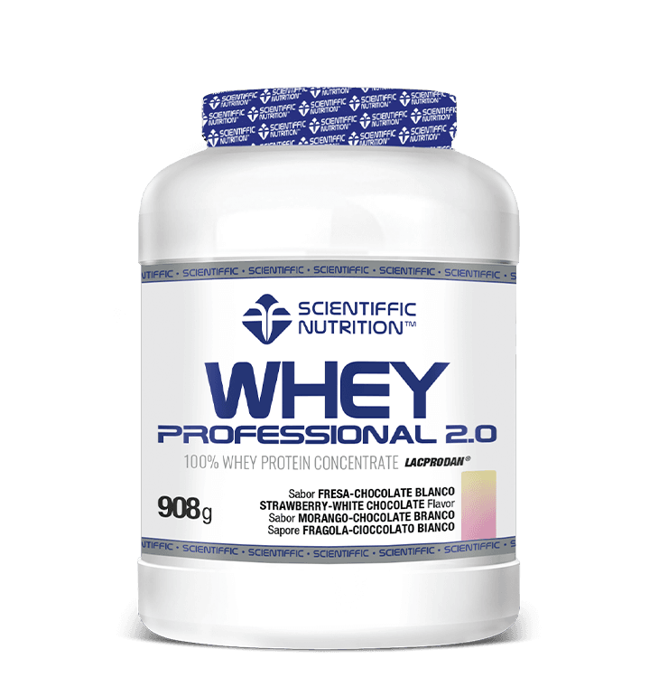 Scientiffic Nutrition Whey Professional 2.0 Lacprodan® Digezyme® 908g Fresa Chocolate Blanco