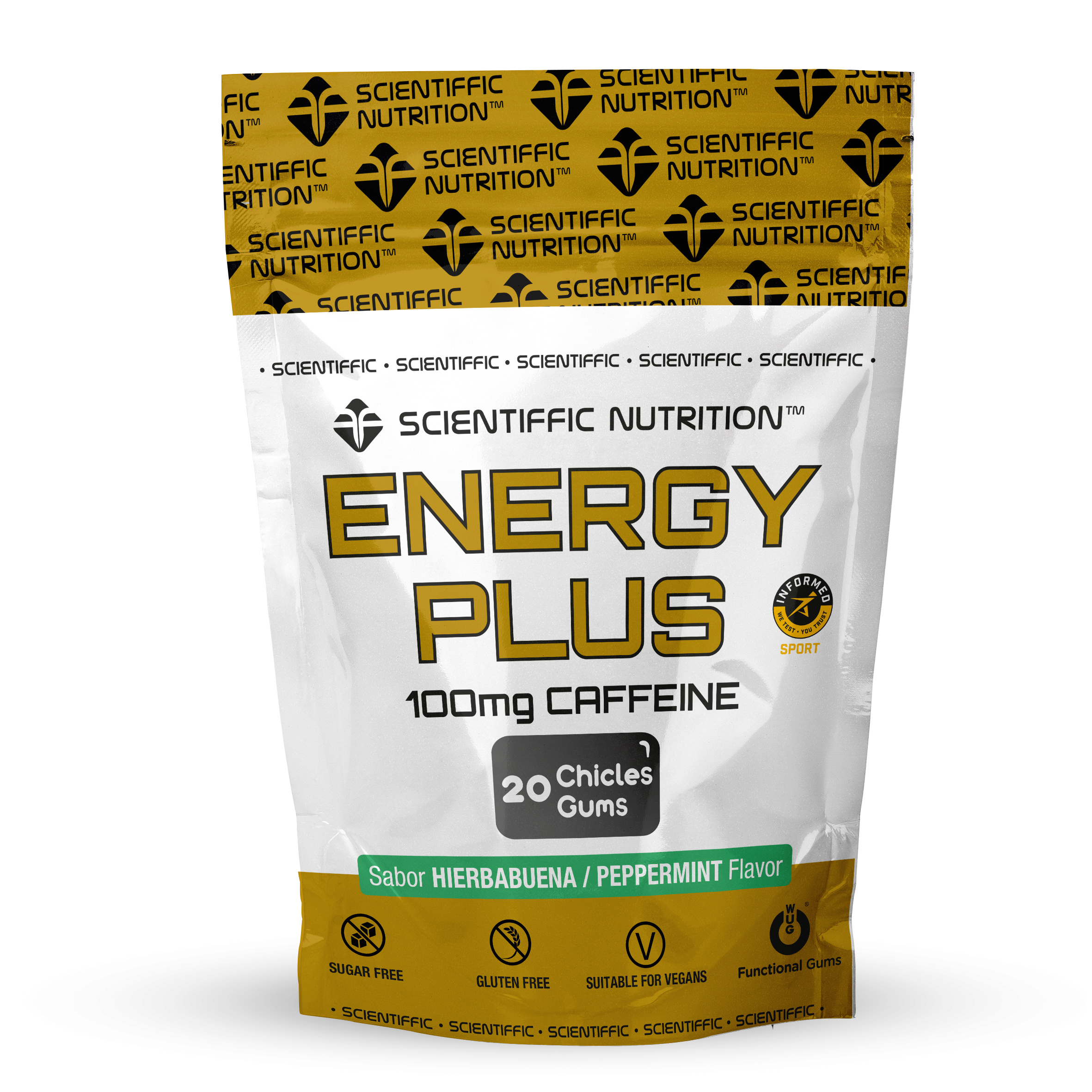 Scientiffic Nutrition Chicle Energy GUM 20u Hierbabuena