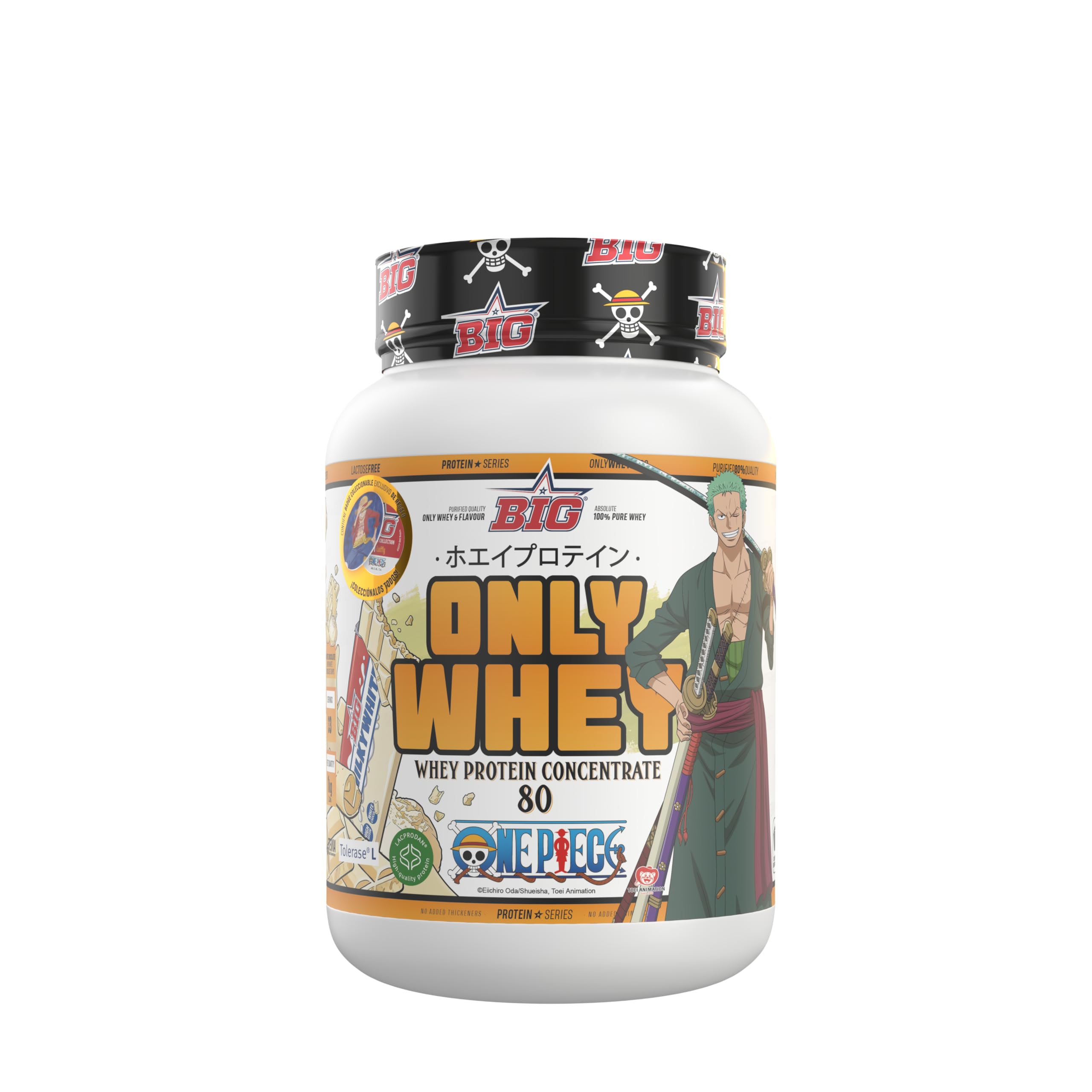 BIG - Proteinas Whey - Proteina en Polvo para Desarrollo de Masa Muscular y Recuperación - Materia Prima Premium - Whey Protein Sin Lactosa, Sin Azúcar, Sin Grumos (2Kg, Cacaolat)
