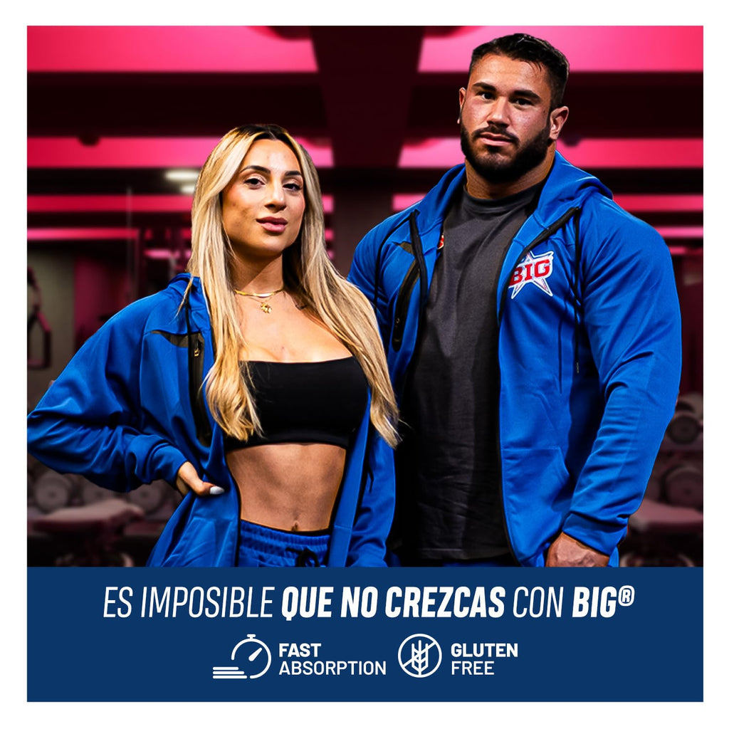 BIG - Proteinas Whey - Proteina en Polvo para Desarrollo de Masa Muscular y Recuperación - Materia Prima Premium - Whey Protein Sin Lactosa, Sin Azúcar, Sin Grumos (2Kg, Cacaolat)