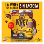 BIG - Proteinas Whey - Proteina en Polvo para Desarrollo de Masa Muscular y Recuperación - Materia Prima Premium - Whey Protein Sin Lactosa, Sin Azúcar, Sin Grumos (2Kg, Cacaolat)