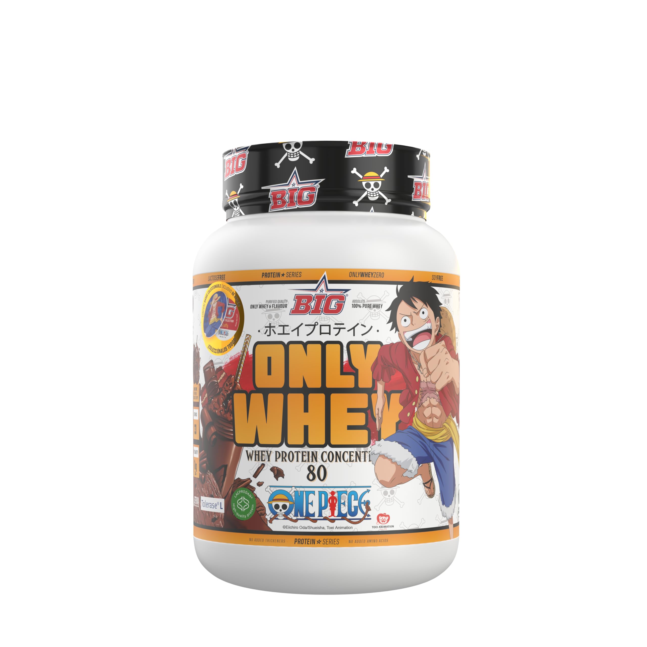 BIG - Proteinas Whey - Proteina en Polvo para Desarrollo de Masa Muscular y Recuperación - Materia Prima Premium - Whey Protein Sin Lactosa, Sin Azúcar, Sin Grumos (2Kg, Cacaolat)