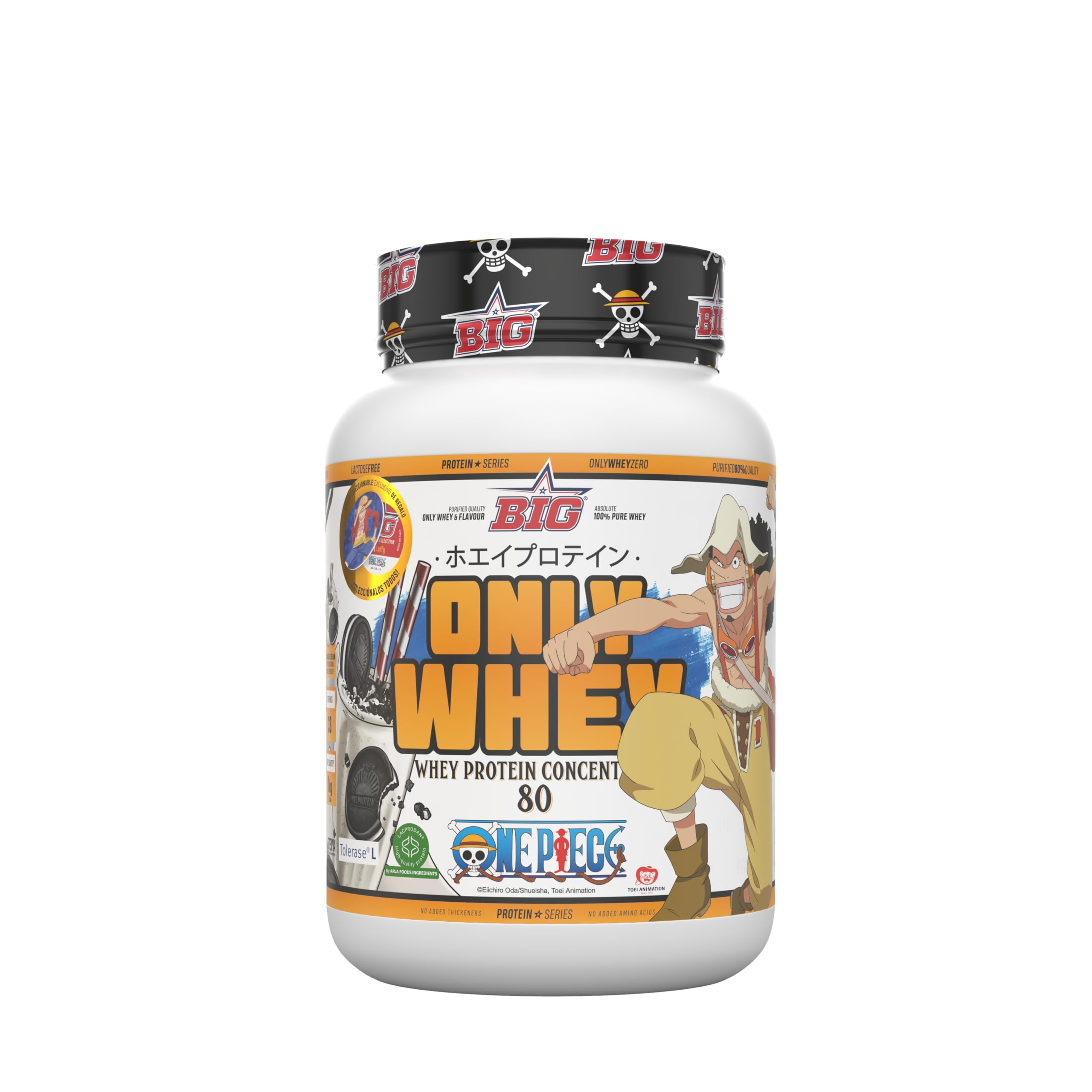 BIG - Proteinas Whey - Proteina en Polvo para Desarrollo de Masa Muscular y Recuperación - Materia Prima Premium - Whey Protein Sin Lactosa, Sin Azúcar, Sin Grumos (2Kg, Cacaolat)