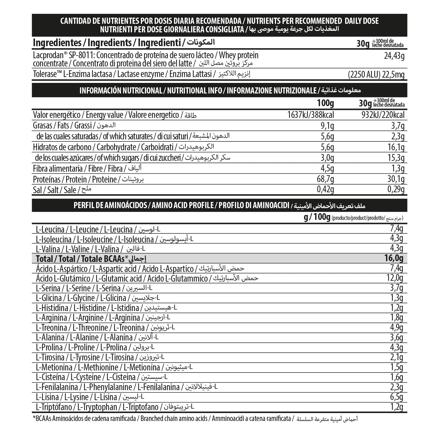 BIG - Proteinas Whey - Proteina en Polvo para Desarrollo de Masa Muscular y Recuperación - Materia Prima Premium - Whey Protein Sin Lactosa, Sin Azúcar, Sin Grumos (2Kg, Cacaolat)