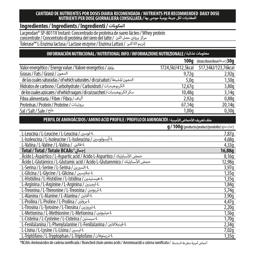 BIG - Proteinas Whey - Proteina en Polvo para Desarrollo de Masa Muscular y Recuperación - Materia Prima Premium - Whey Protein Sin Lactosa, Sin Azúcar, Sin Grumos (2Kg, Cacaolat)