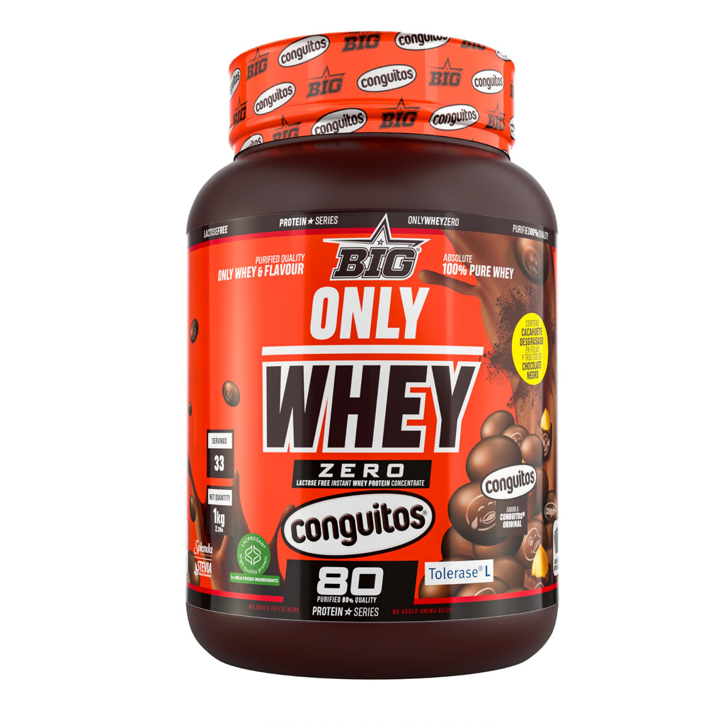 BIG - Proteinas Whey - Proteina en Polvo para Desarrollo de Masa Muscular y Recuperación - Materia Prima Premium - Whey Protein Sin Lactosa, Sin Azúcar, Sin Grumos (2Kg, Cacaolat)