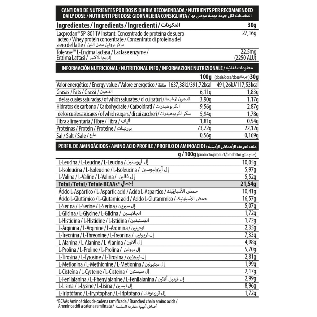 BIG - Proteinas Whey - Proteina en Polvo para Desarrollo de Masa Muscular y Recuperación - Materia Prima Premium - Whey Protein Sin Lactosa, Sin Azúcar, Sin Grumos (2Kg, Cacaolat)