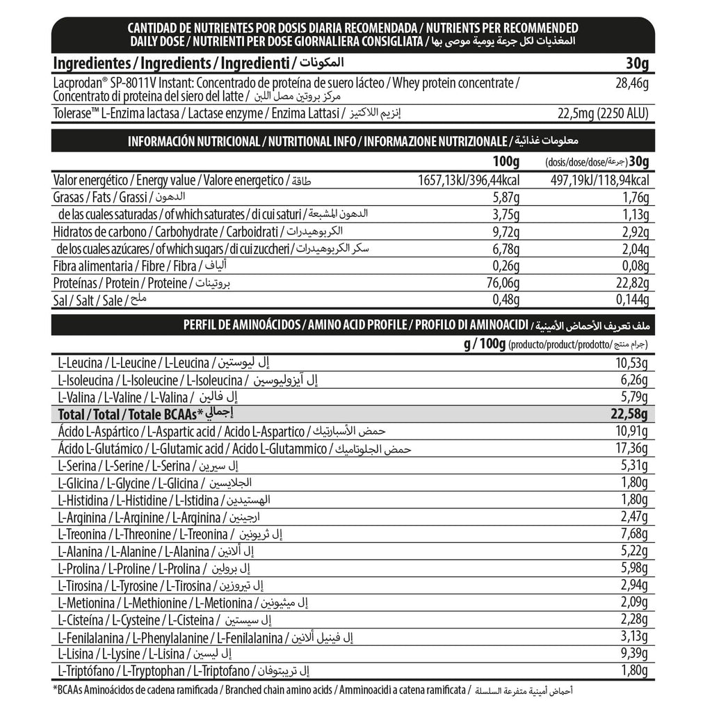 BIG - Proteinas Whey - Proteina en Polvo para Desarrollo de Masa Muscular y Recuperación - Materia Prima Premium - Whey Protein Sin Lactosa, Sin Azúcar, Sin Grumos (2Kg, Cacaolat)