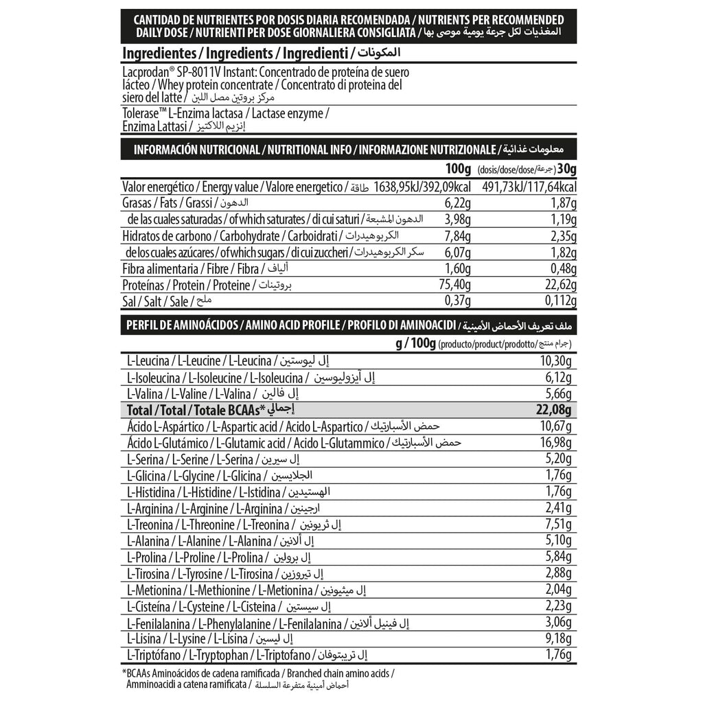 BIG - Proteinas Whey - Proteina en Polvo para Desarrollo de Masa Muscular y Recuperación - Materia Prima Premium - Whey Protein Sin Lactosa, Sin Azúcar, Sin Grumos (2Kg, Cacaolat)
