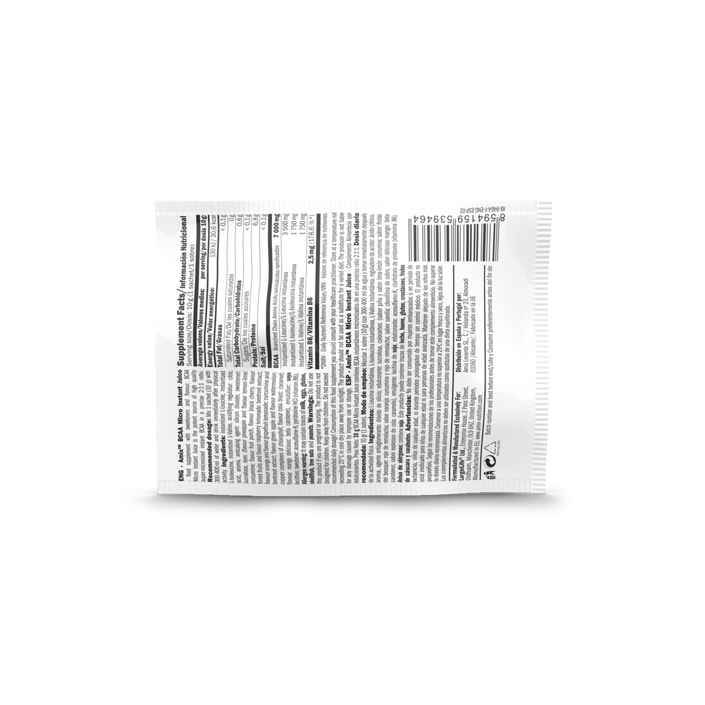 UNIDOSIS BCAA INSTANT 10 GR SandÃ­a