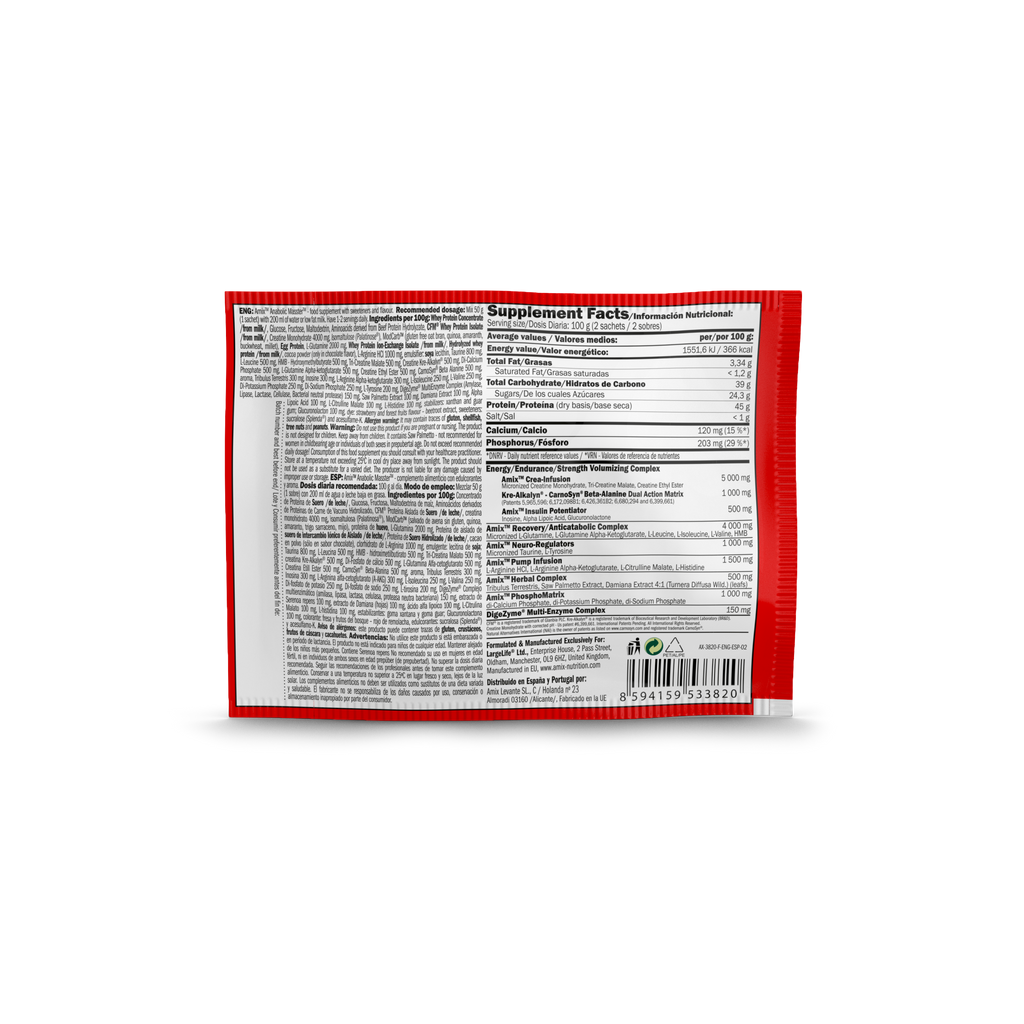 UNIDOSIS ANABOLIC MASSTER 50 GR Fresa