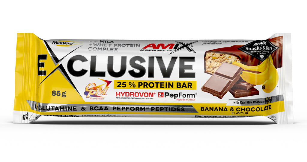 EXCLUSIVE PROTEIN BAR 12*85 GR Platano-chocolate