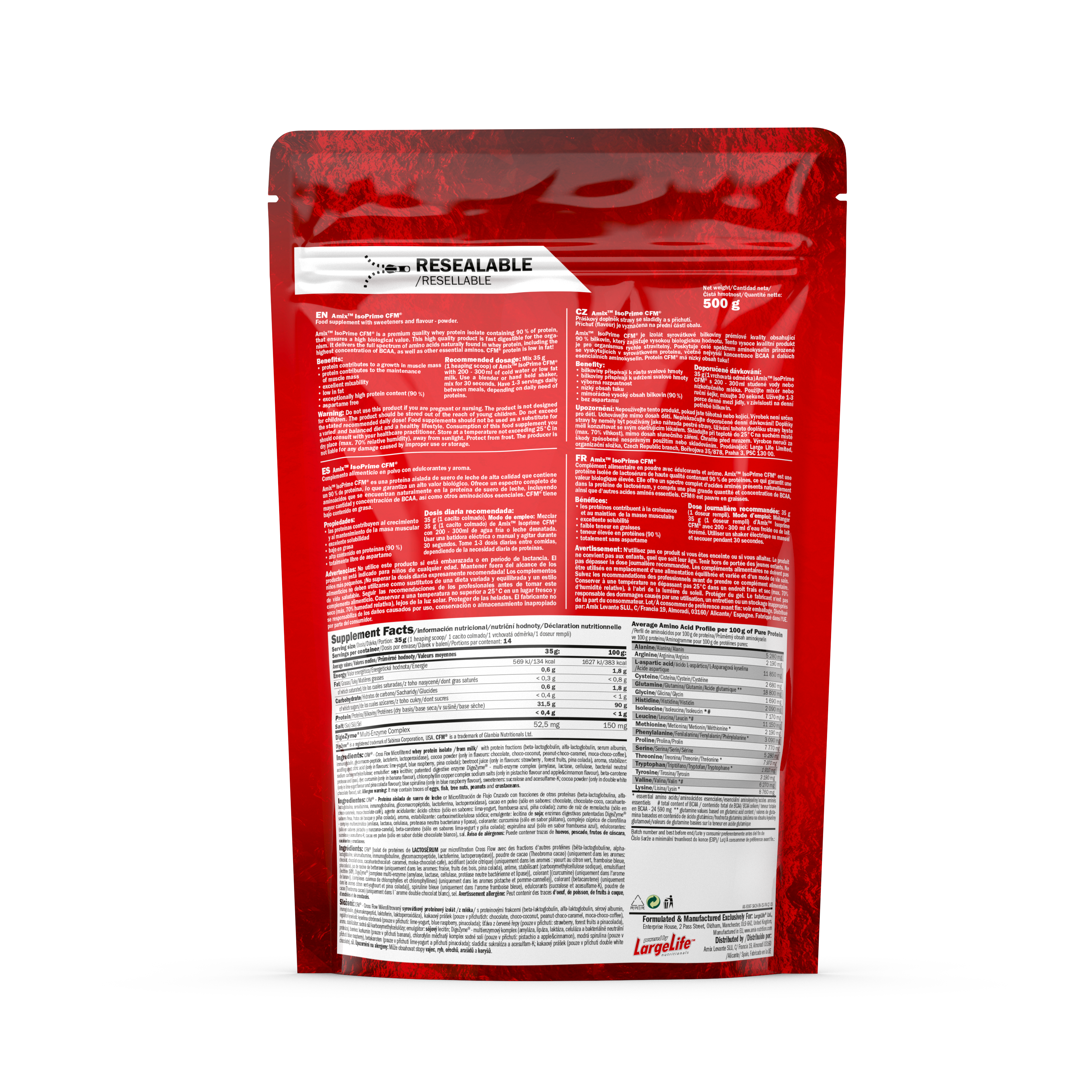 ISOPRIME CFM ISOLATE SACO 500 GR Moca-choco-cafÃ©