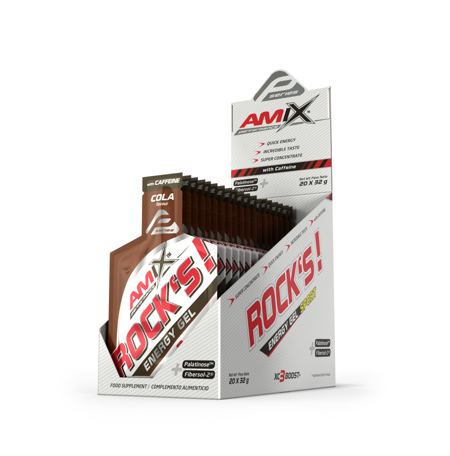 ROCKÂ´S GEL CON CAFEINA Cola 20*32 gr