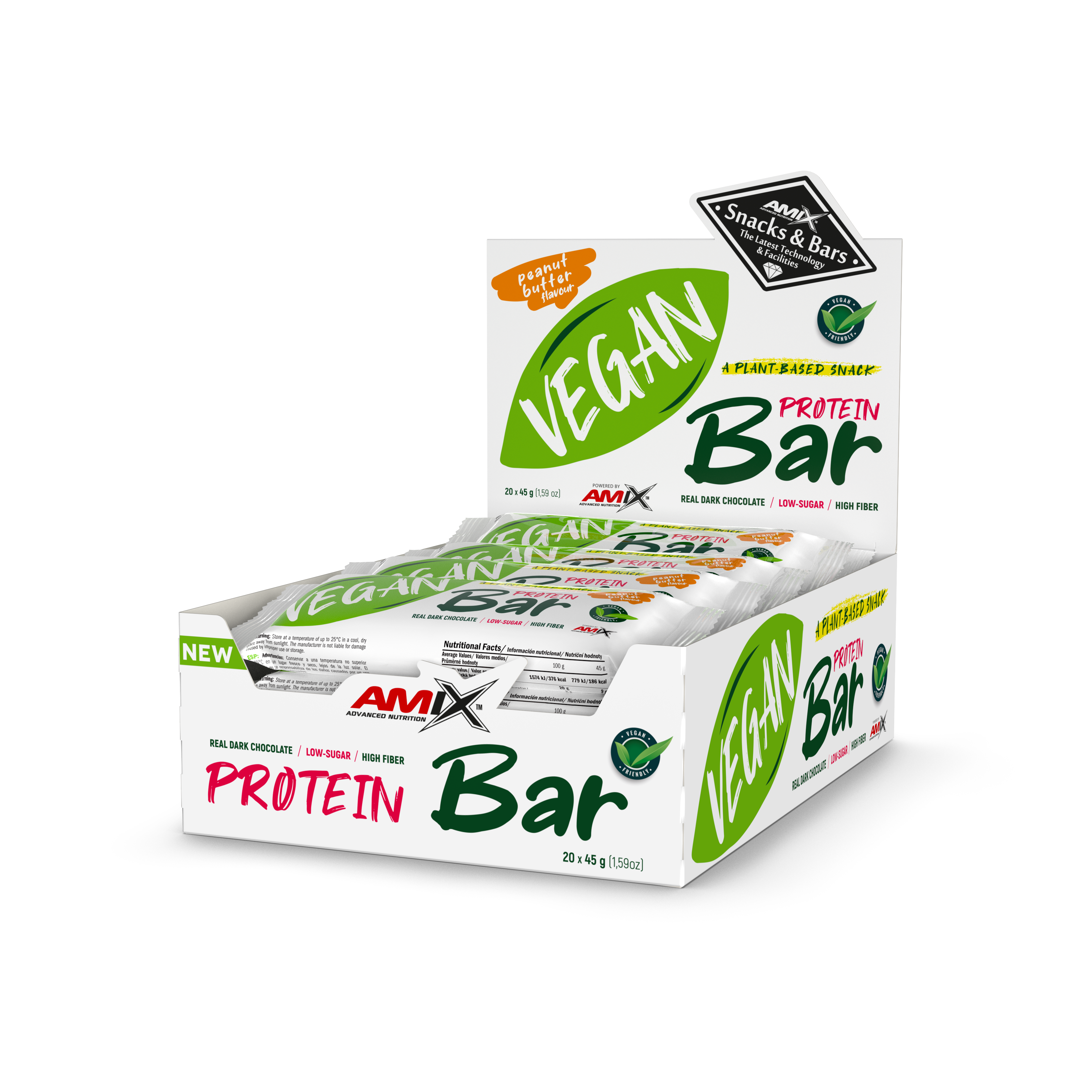 VEGAN PROTEIN BAR 20*45 GR Coco