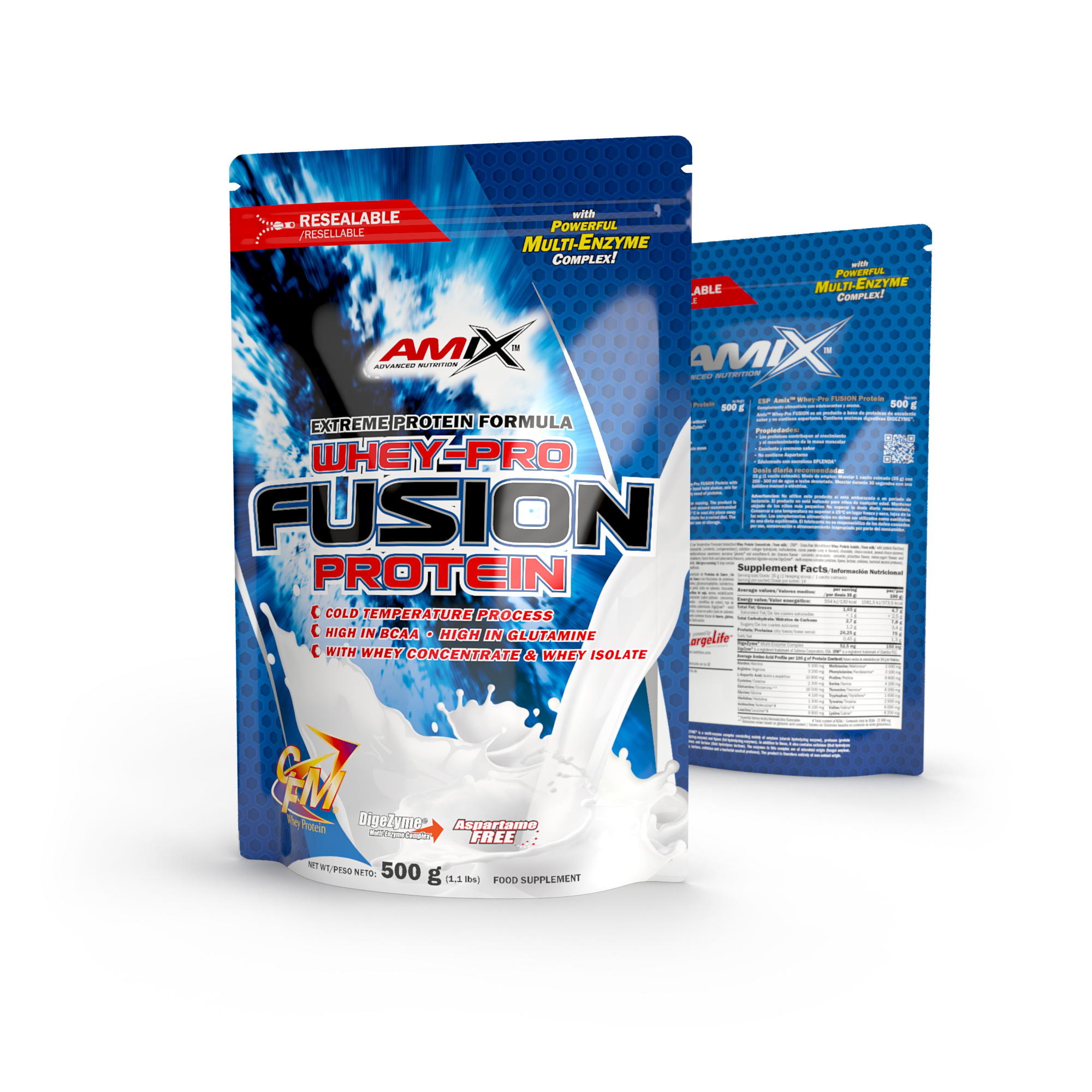 WHEY-PRO FUSION SACO 500 GR Fresa