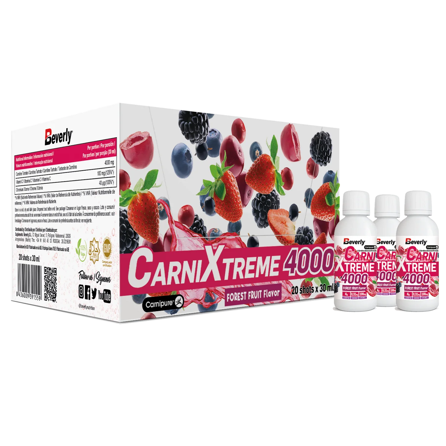 FAT BURNERS & DIURETICS - CARNI XTREME 4000 - Frutos Rojos
