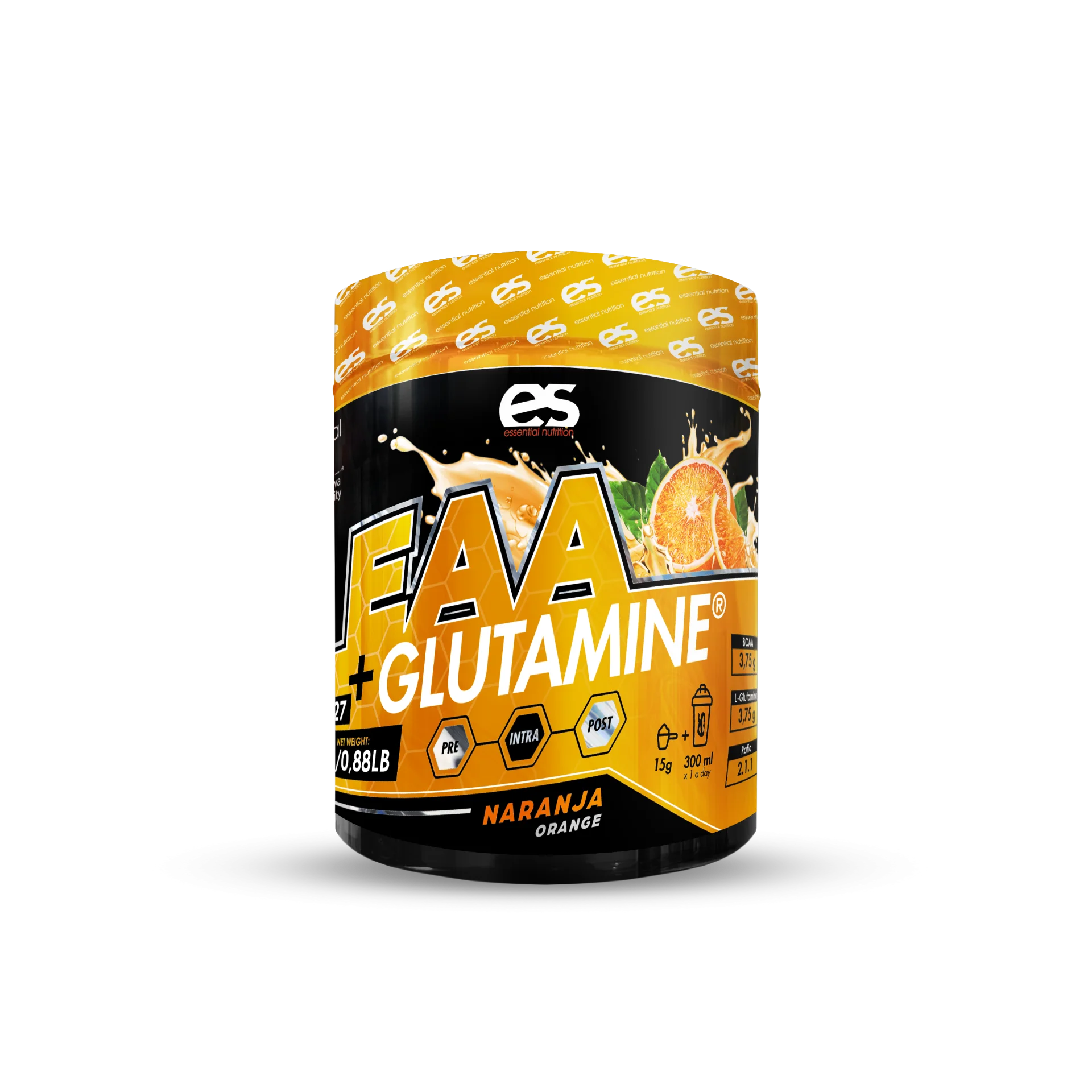 EAA + GLUTAMINA 400g - Naranja