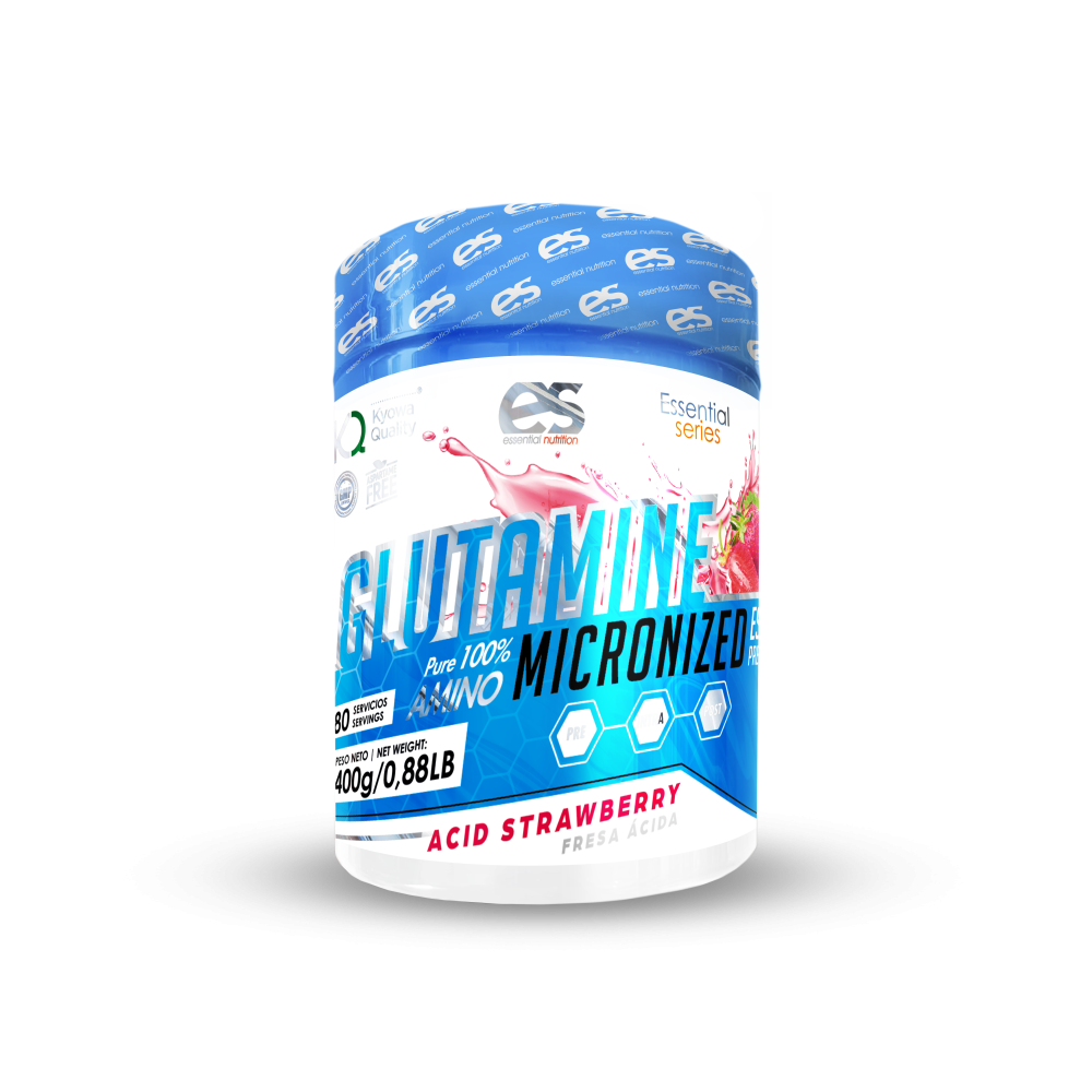 GLUTAMINA MICRONIZADA - Fresa Ácida, 400g