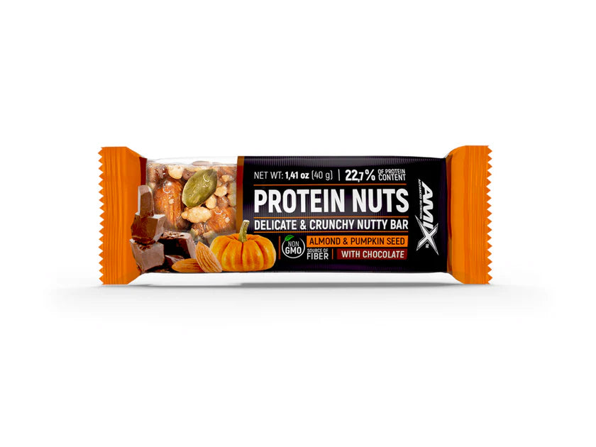 PROTEIN NUTS BAR 25*40 GR Almendra-Calabaza