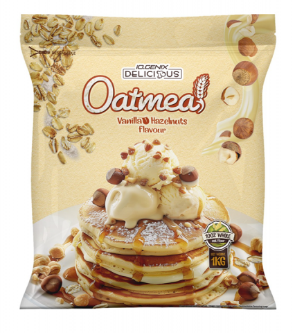 IOGENIX HARINA DE AVENA 1 KG VAINILLA AVELLANA