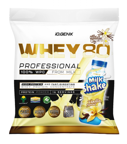 IOGENIX WHEY 80 500 GR VANILLA MILKSHAKE