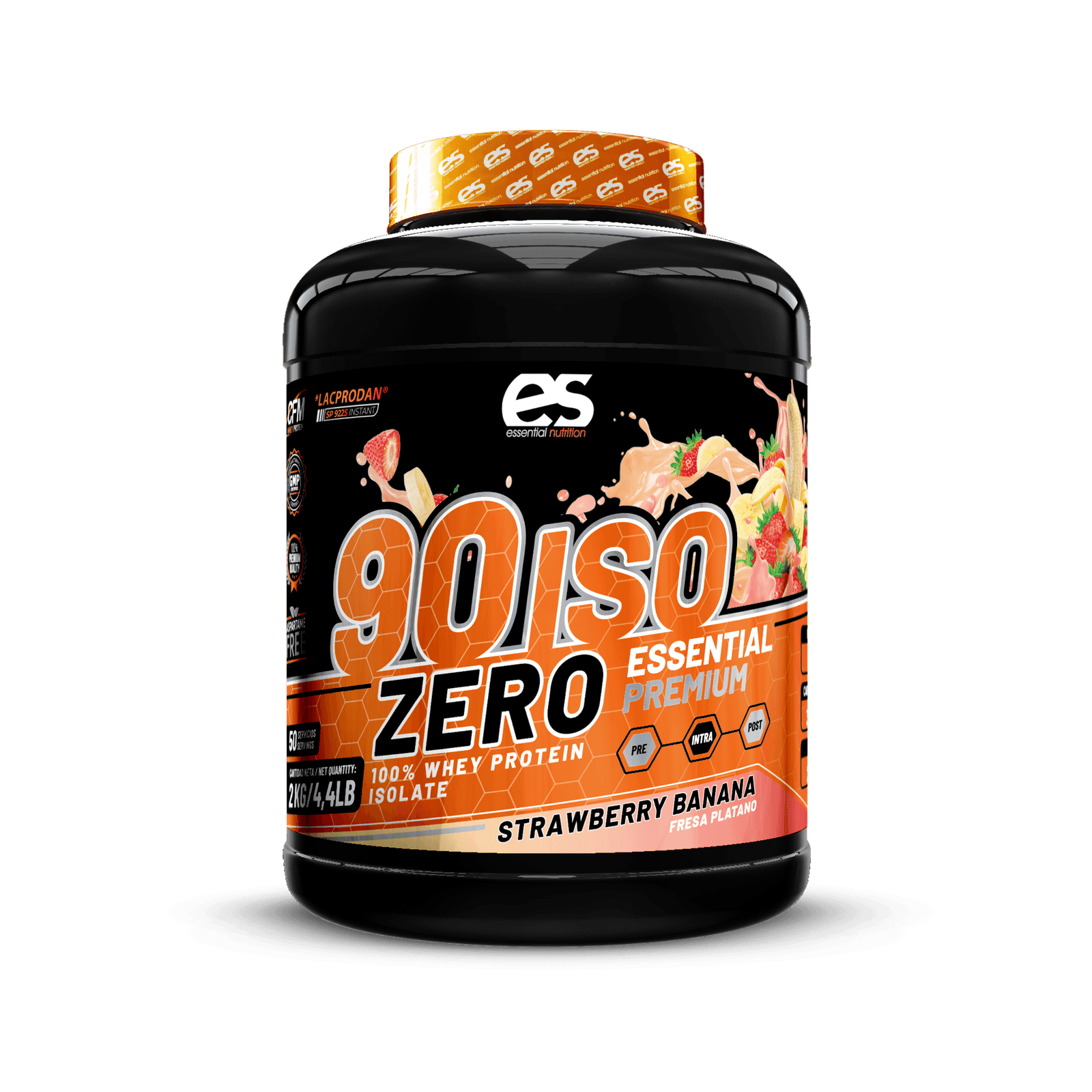 ISO ZERO 90 ESSENTIAL Lacprodan® - Fresa y Plátano, 2kg