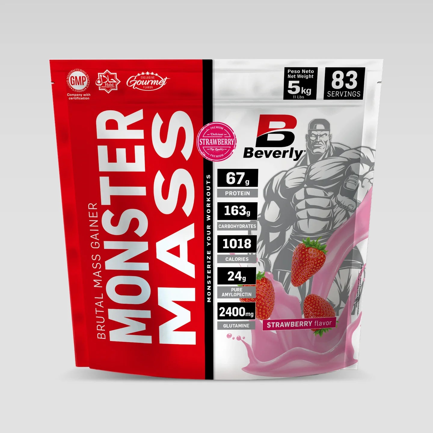 WEIGHT GAINERS - MONSTER MASS - Strawberry