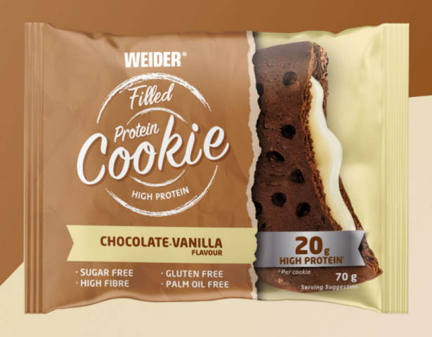 Weider Filled Protein Cookie Chocolate Vainill 70G - Weider