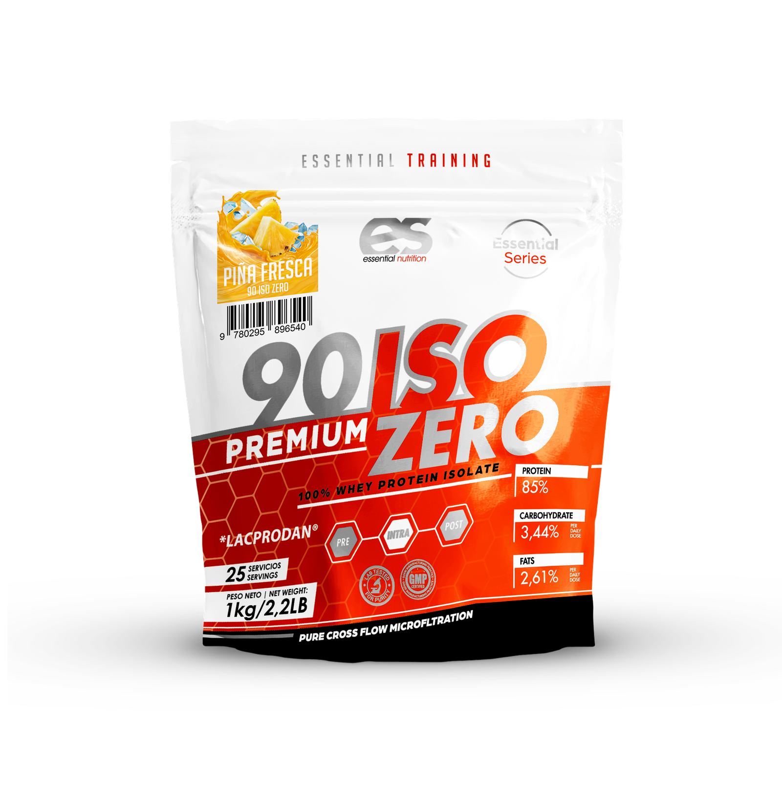 ISO ZERO 90 ESSENTIAL Lacprodan® - Piña Fresca, 1kg