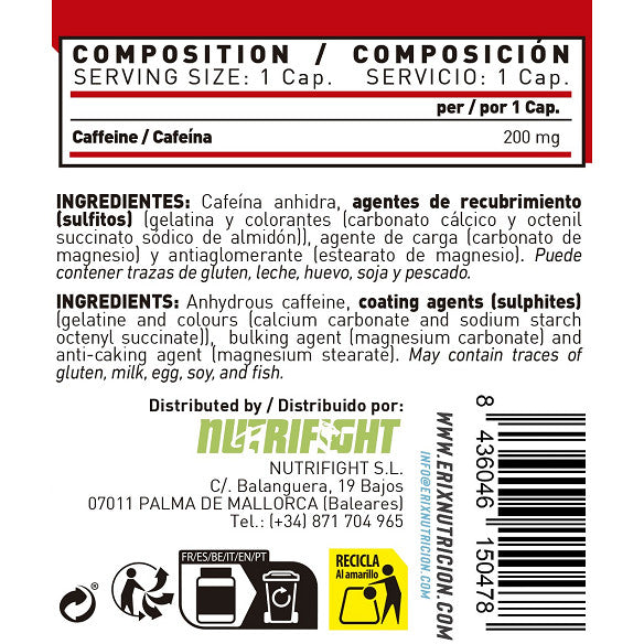 COFFEE BOOSTER Cafeína (90 Cápsulas) - Erix Nutrición imagen 5