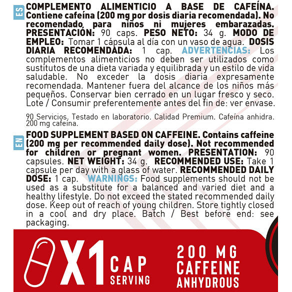 COFFEE BOOSTER Cafeína (90 Cápsulas) - Erix Nutrición imagen 6