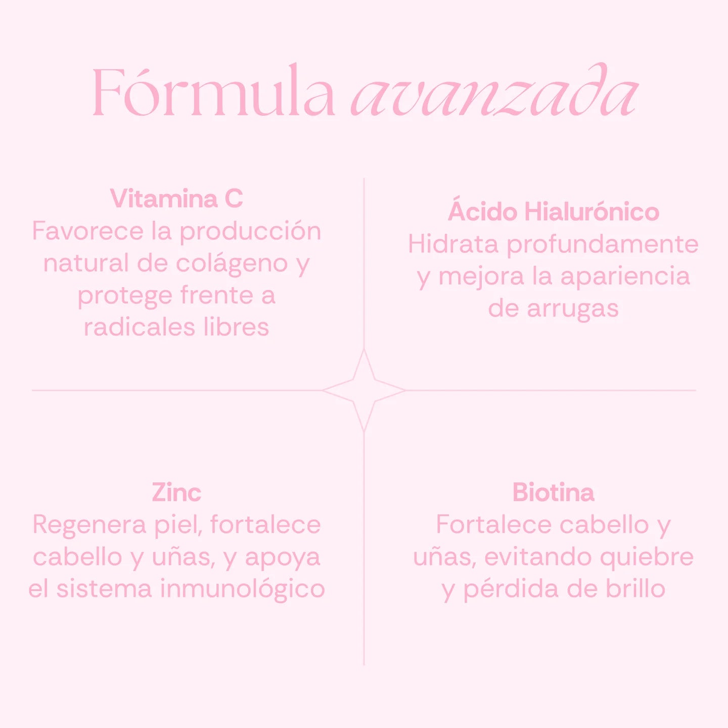 FOR HER - COLLAGEN BEAUTY & HEALTH + Biotina, Ácido hialurónico, Vit C y Zinc