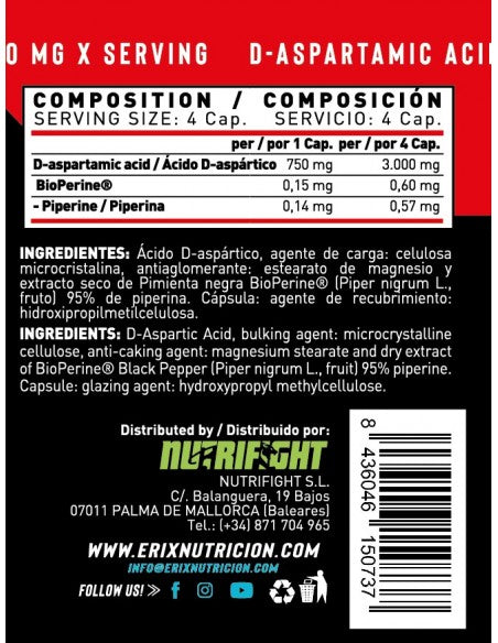 DAA (90 Cápsulas) - Erix Nutrición imagen 6