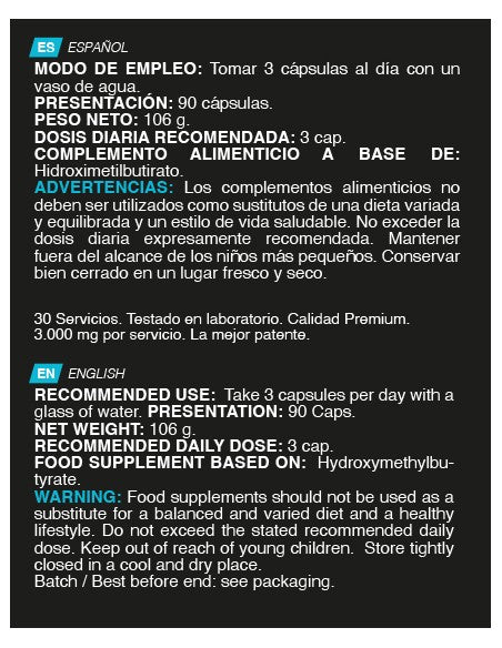 HMB 3000 MG (90 Cápsulas) - Erix Nutrición imagen 5