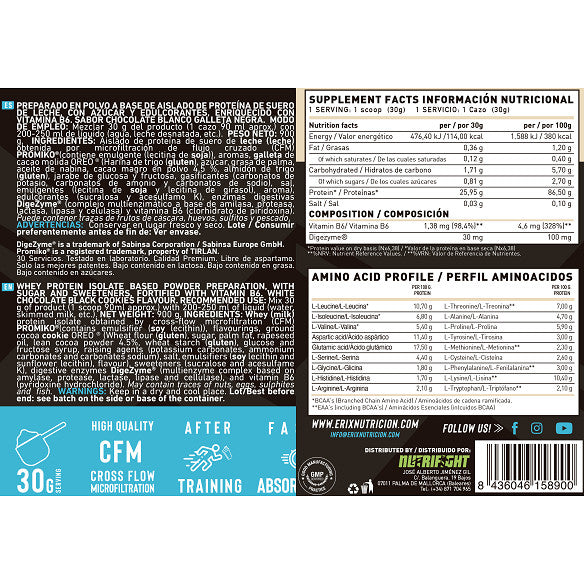 ISO ZERO - 900g - Erix Nutrición imagen 4