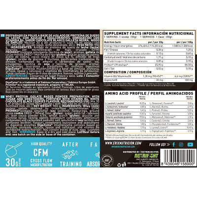 ISO ZERO - 900g - Erix Nutrición imagen 2