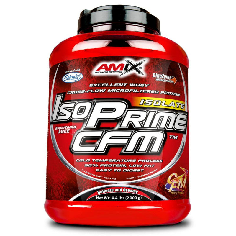 Isoprime CFM Isolate 2 kg NEUTRO,CHOCOLATE,CHOCO-COCO,FRESA,VAINILLA,PLATANO, COOKIES&CREAM,MANZANA VERDE CON CANELA,FRUTAS DEL BOSQUE,PIÑA COLADA,LIMA,FRAMBRUESA AZUL, DOBLE CHOCO BLANCO