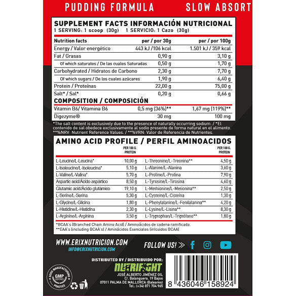 Mousse Casein 1 kg - Erix Nutrición imagen 7