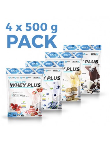 Pack Whey Plus 4 ud x 500 gr - Erix Nutrición