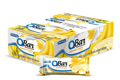 Q-Bar 60 gr. x 12 uds.SABORES; Banana Cream-cinamon-cimamon sweet