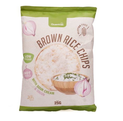 Brown Rice Chips 25 gr x 8 With Sour Cream & Onio-cheese