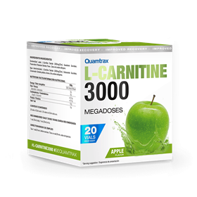L Carnitine 3000SABORES: Apple-banana-vherry-cola-green tea-lemon-orange-peach-pear-tangerine-vainilla-wild fruit-yogurt 20 Viales