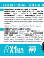 Taurina (90 Cápsulas) - Erix Nutrición imagen 5