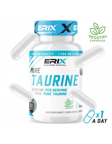 Taurina (90 Cápsulas) - Erix Nutrición imagen 2