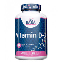 Vitamina D-3 - 1000 IU - 250 Softgels - Haya Labs