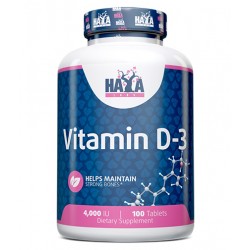 Vitamina D-3 4000 IU - 100 Tabs - Haya Labs