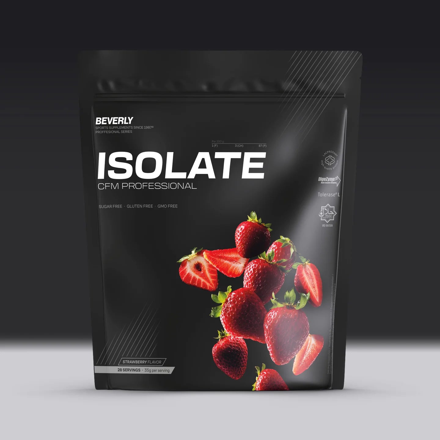 PROTEINS - ISOLATE CFM Strawberry 1kg  - Lacprodan®