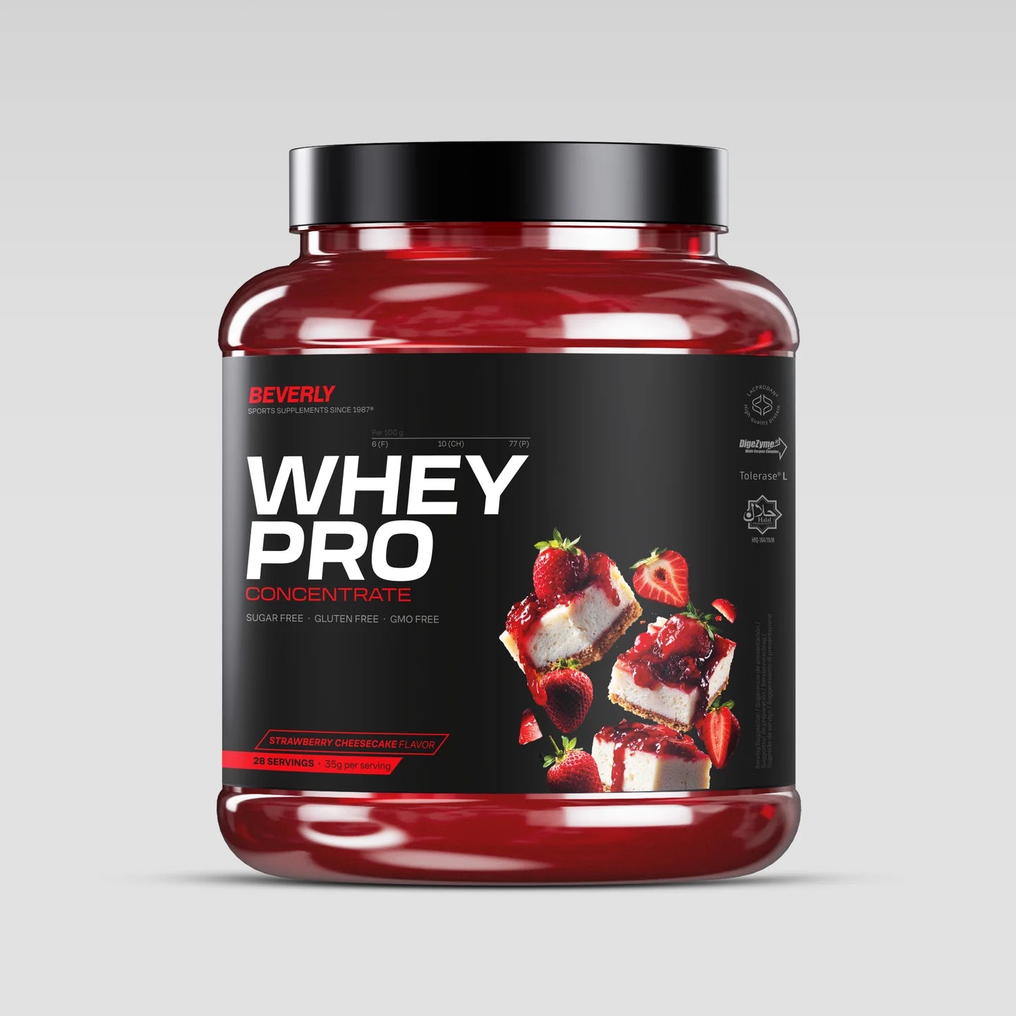 PROTEINS - WHEY PRO CONCENTRATE Strawberry Cheesecake 1kg -  Lacprodan®